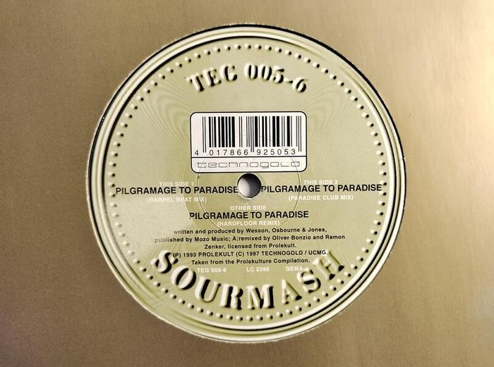 Sourmash - Pilgrimage To Paradise - Technogold Records - GERMAN Pressing! EXCELLENT Condition! Original MIX!