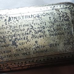 ww1 ww2 tin from dust goggles, militaria