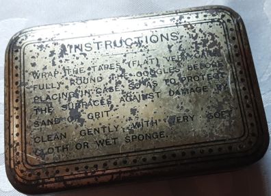 ww1 ww2 tin from dust goggles, militaria
