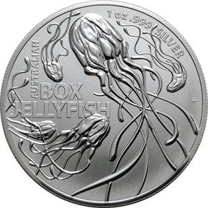 2023 Australia RAM 1 Dollar 1 oz Silver Bullion Coin - Most Dangerous Australian Box Jellyfish BU (In Capsule)