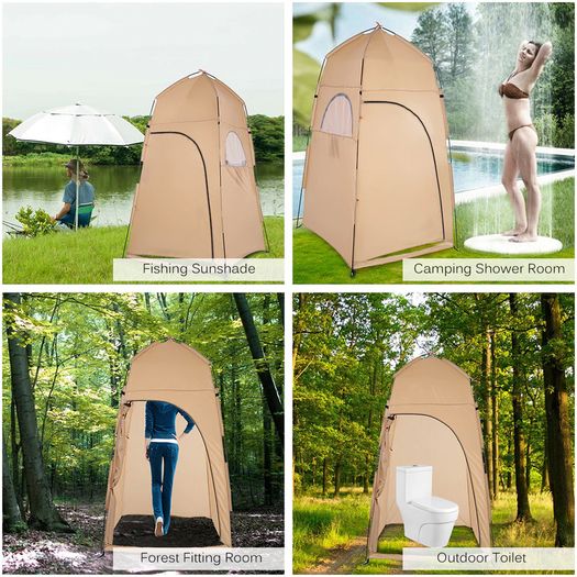 Portable Outdoor Shower Bath Changing Fitting Room Tent Shelter Camping Beach Privacy Toilet