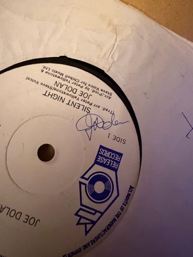 Joe Dolan Silent Night Alone 1979 Irish 7inch Possible Autograph