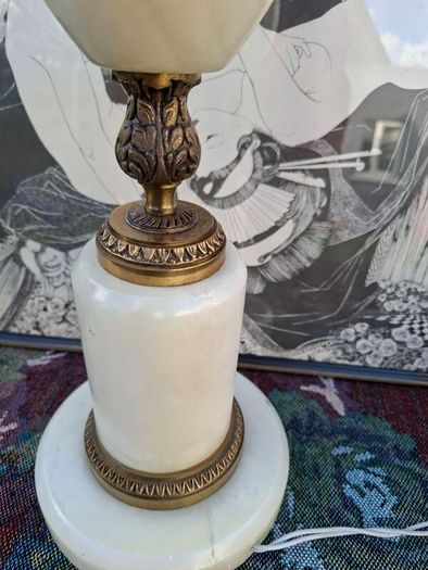 Vintage Alabaster Lamp