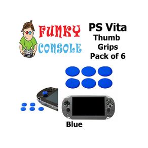 PS Vita 1000 2000 Silicone Analog Thumb Stick Grips Caps Blue PSP Blue