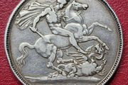 Beautiful 1889 Queen Victoria Silver Crown