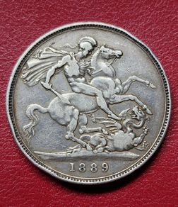 Beautiful 1889 Queen Victoria Silver Crown