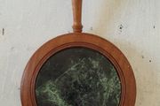 Vintage carved wood &amp; connemara marble trivet