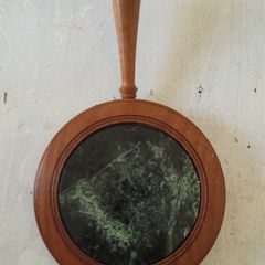 Vintage carved wood & connemara marble trivet