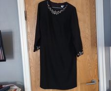 After Dark  Black Lined  Dress. S. 14.
