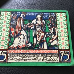 Rare 1921 German Notgeld 25 Pfennig -Stadt Lippspringe