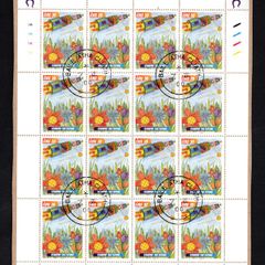 2000 Ireland Stampin the Future Commemorative Stamp Sheetlet Plate 1A1A1A1A Fine CDS Used Fine Used with Dublin cancel of 7th July 2000 (First day of issue) on envelope extract.