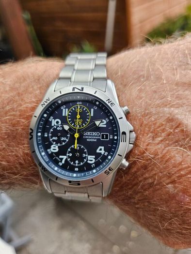 Watch Seiko Military Chronograph.