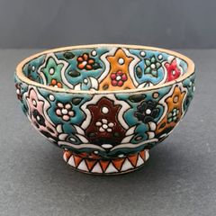 Bowls - Set of 2 Minakari Ceramic Footed Bowl Hand Painted Decorative