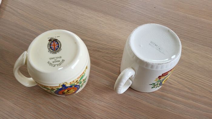 Pair of Coronation Mugs, 1937 & 1953
