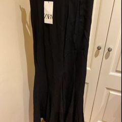 Zara black maxi viscose skirt size 10 - new