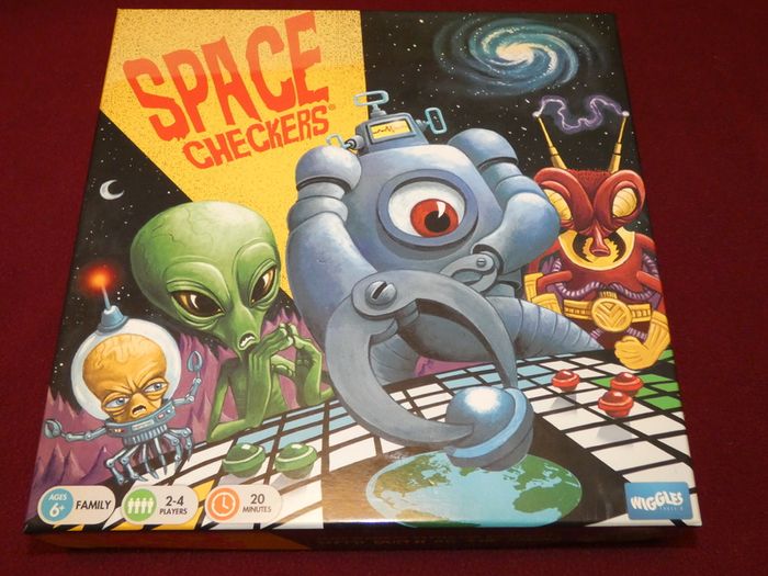 Space Checkers Board Game Wiggles 2012 Unused Boxed