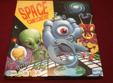 Space Checkers Board Game Wiggles 2012 Unused Boxed