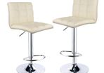 Modern Bar Stools Set of 2 Leatherette