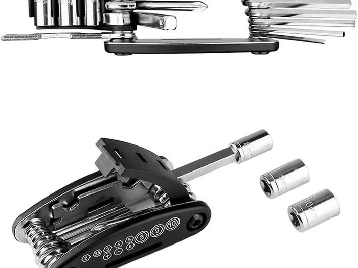 16 in 1 Multi-Function Bike Bicycle Repair Tool Kit Allen Wrench with Tire Pry Bars Rods