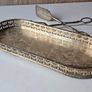 Vintage Silver Plated Serving Tray and Server Tongs Image 5