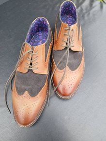 NEXT Tan Brown/Black Boys Leather Shoes