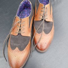 NEXT Tan Brown/Black Boys Leather Shoes