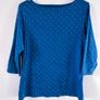 MARKS & SPENCER Ladies Blue Sleeved Polka Dot Top Image 4