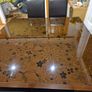 Large designer contemporary dining table and 6 large leather chairs with 2 smaller leather chairs Image 3