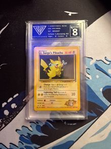 Getgraded gym heroes pikachu nm 8