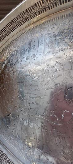 Vintage Sheffield Silver Plated Tray & Tea Pot