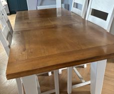 Solid Oak Extendable Dining Table & 4 Chairs