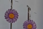 Aster Purple Daisy Flora Earrings