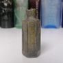 88 - Antique Green Glass Cork Top Victorian Poison Bottle Image 2