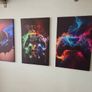 3 framed printed canvas 35x55cm Image 2