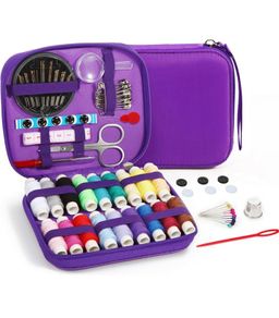Sewing Kit, Mini Sewing Kits 87PCS Thread and Needles Set for Adults, DIY,Home, Travel & Emergency with Compact Small Purple Zipper Case (FREE POSTAGE)