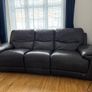 Leather recliner sofa and matching armchair Image 5