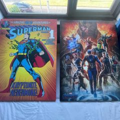 Large Superman and Avengers canvas