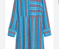 H&M Edition blue striped dress size UK 6