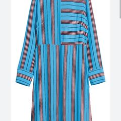 H&M Edition blue striped dress size UK 6