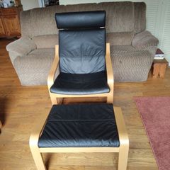 Scandinavian Armchair, and Footstool.
