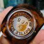 63 - Vintage 4oz Bovril Dark Brown Glass Embossed Letters Jar Image 5