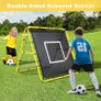 Double Sided Rebounder Net, Football Nets, Reforced Painted Poles, Adjustable Angles, Rebound Net with Target for Skills Training, Portable Football Goals for Garden, 120x120cm Image 7