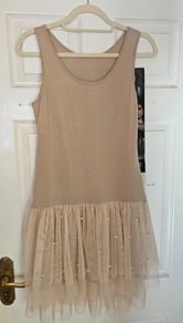 Summer cotton dress with tulle