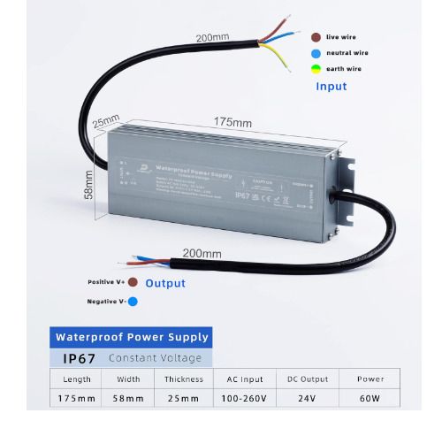240V to 24v waterproof Power supply 300W