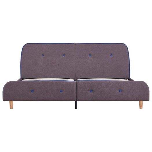 Bed Frame Taupe Fabric 150x200 cm