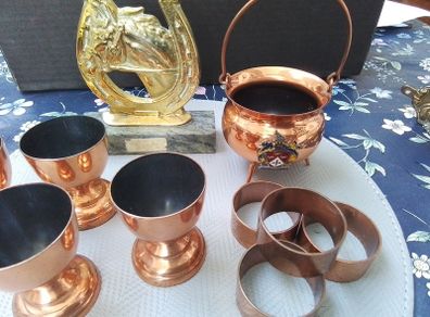 Copper Eggcups & Napkin Rings