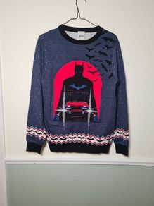 Numbskull BATMAN christmas jumper sweater top Size 2XS extra small boys girls women