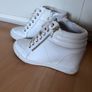 Aldo White Wedge Trainers Size 5 Image 2