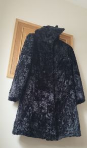 Principles black faux fur coat