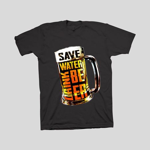 Save water drink beer please t-shirt